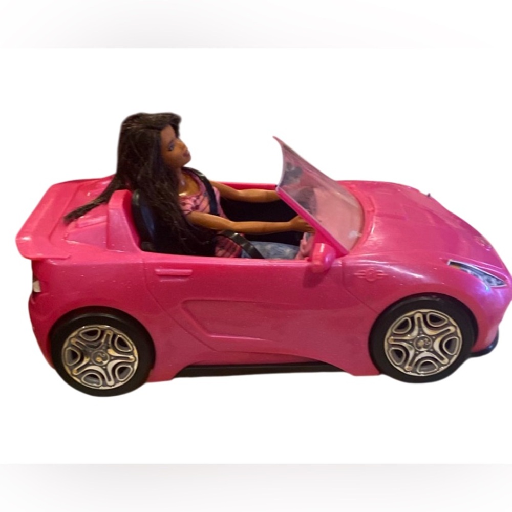 ๐ Mattel Barbie Convertible Pink Push Car (DVX59) Doll Car, Doll, Accessory Kit - Picture 4 of 13